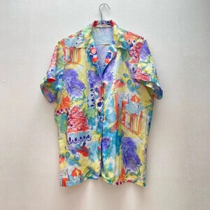 VINTAGE - Funky Oversized Button Down Shirt